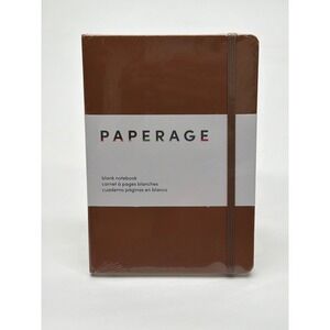 Paperage Blank Notebook Brown Hardcover 160 Pages 100gsm 5.6x8 inch 88715 NEW